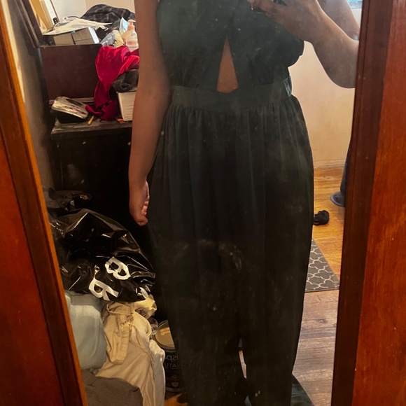 Recycled Satin Halter Jumpsuit - Picture 5 of 6